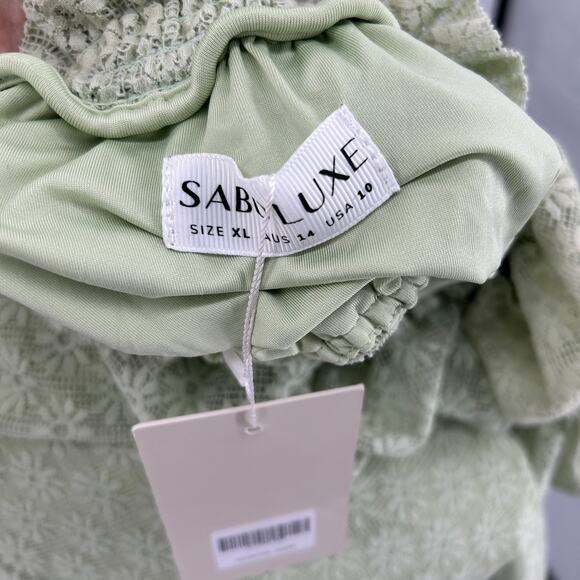 NWT SABO Luxe Amelda Dress Lace Size 10 Boho Floral Open Back - Picture 9 of 10